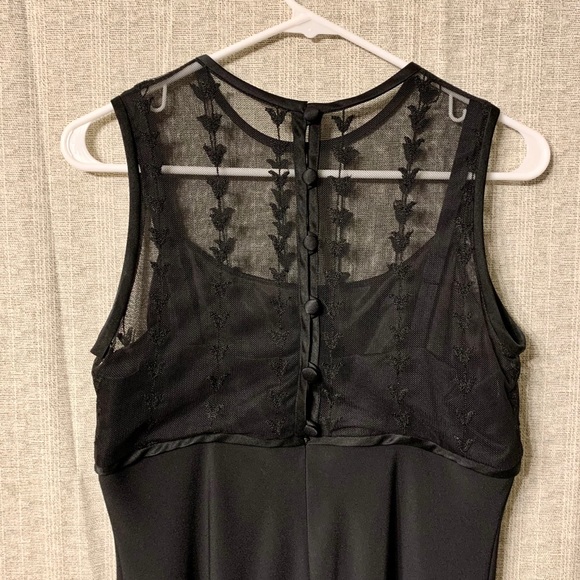 DONNA RICCO Sleeveless Lace Top Back Button Dress - Picture 4 of 6